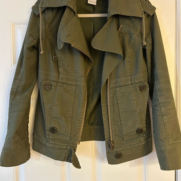 Chloe hooded Olive Green Women's Jacket - Picture 1 of 4